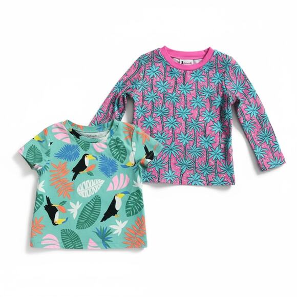 Lot of 2 Floatimini & Carter’s Girls Rashguards 4T50 - Picture 1 of 2